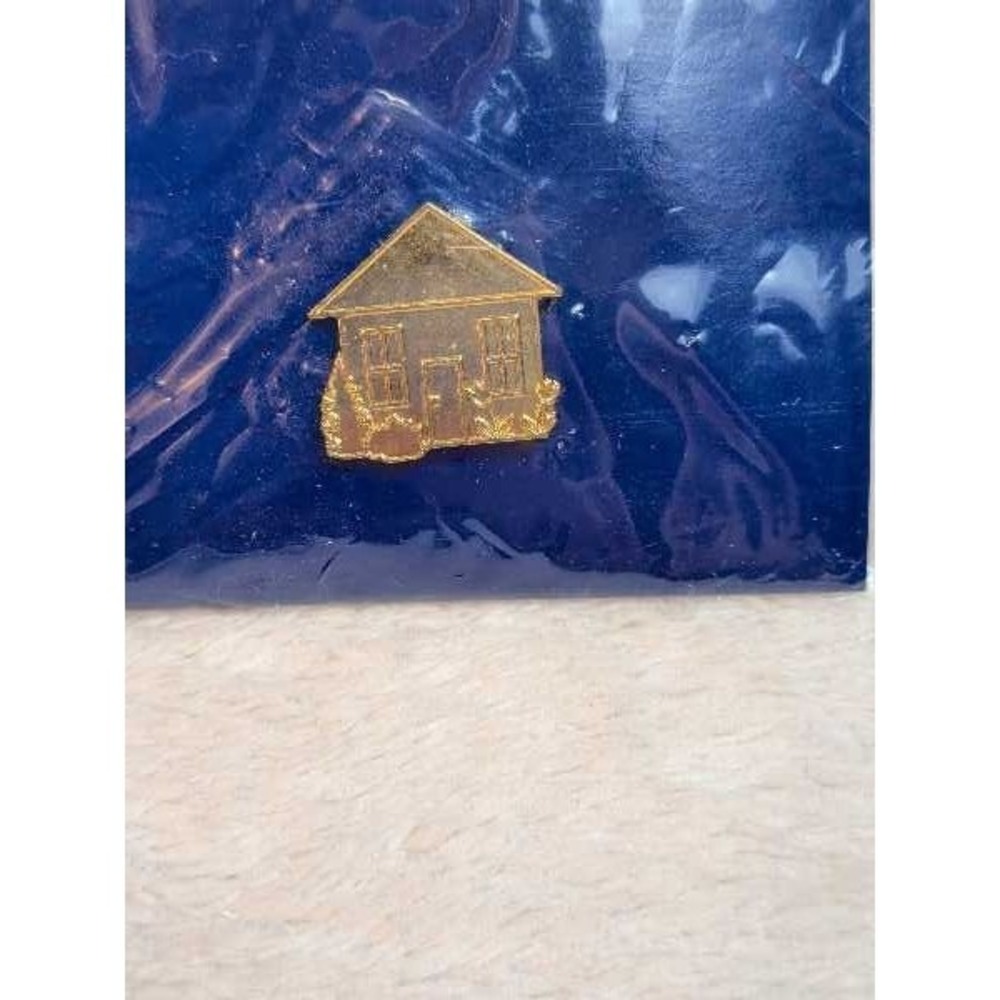 Habitat for Humanity Gold Tone House Lapel Pin Badge Charity Emblem